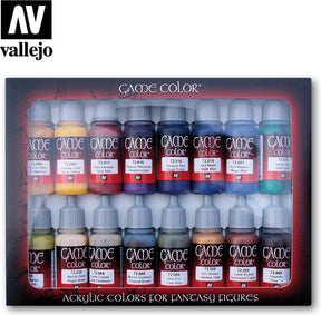 Vallejo hobbymaling akrylmaling - 72298 avanceret - spilfarve - akrylsæt malingssæt - 16x 17 ml