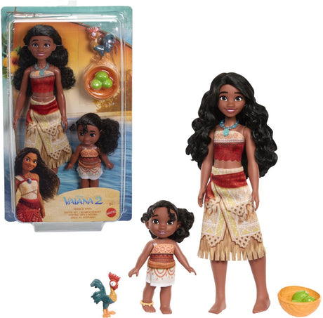 Mattel Disney Princess Vaiana og Simea Sister Set - Vaiana 2 - Fashion Doll