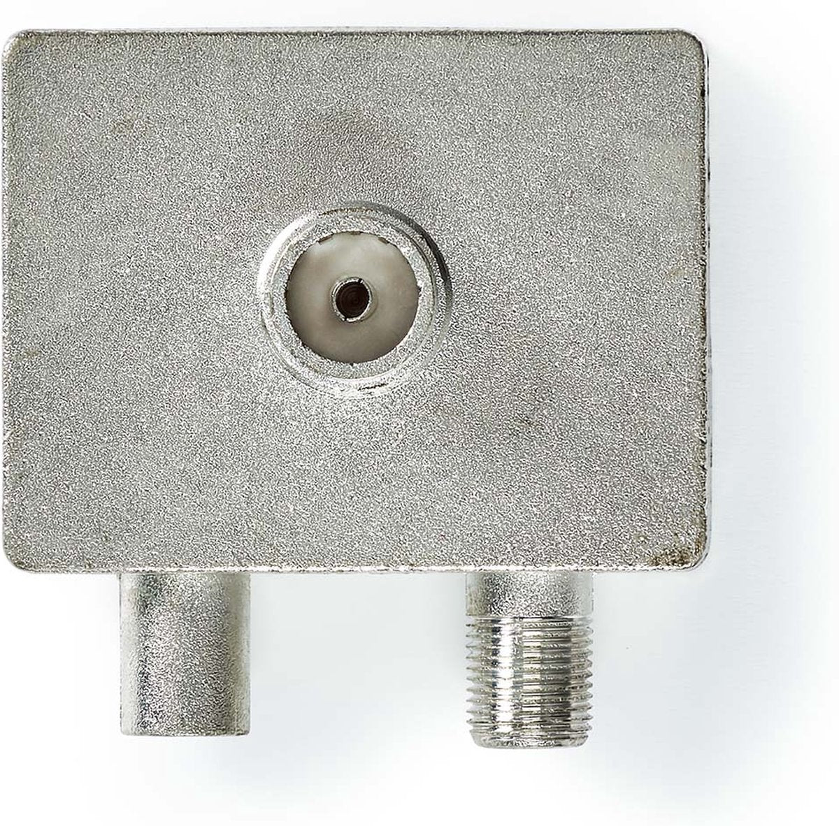 Nedis satellit- og antenneadapter - iec (coax) hun - f-hun iec (coax) han - forniklet - 75 ohm - lige - zink - metal sølv - 1 stk - æske