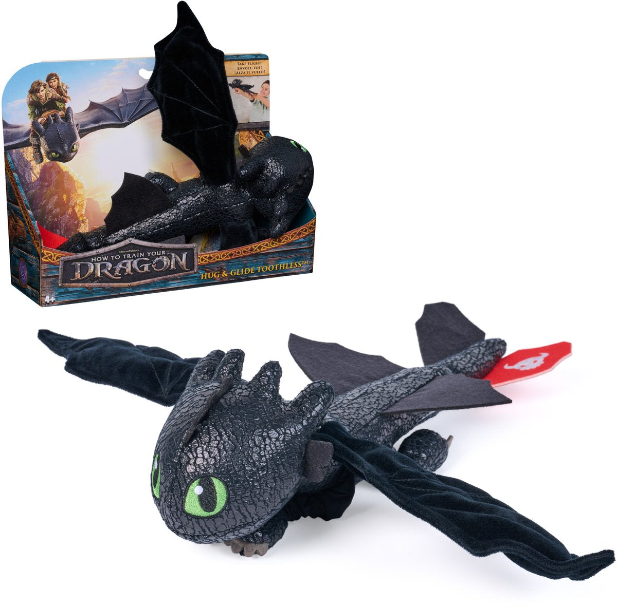 Dreamworks drager sådan træner du din drage - sådan tæmmer du en drage - kæl og svæv tandløs dragekutter 30 cm - legetøj