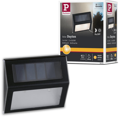Paulmann solar led-traplamp dayton ip44 3000k 2lm antraciet