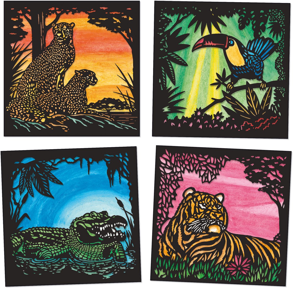 Djeco - akvarelværksted jungledyr