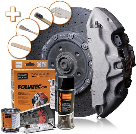 Foliatec bremsekaliper malingssæt - stratos silver metallic - 3 komponenter
