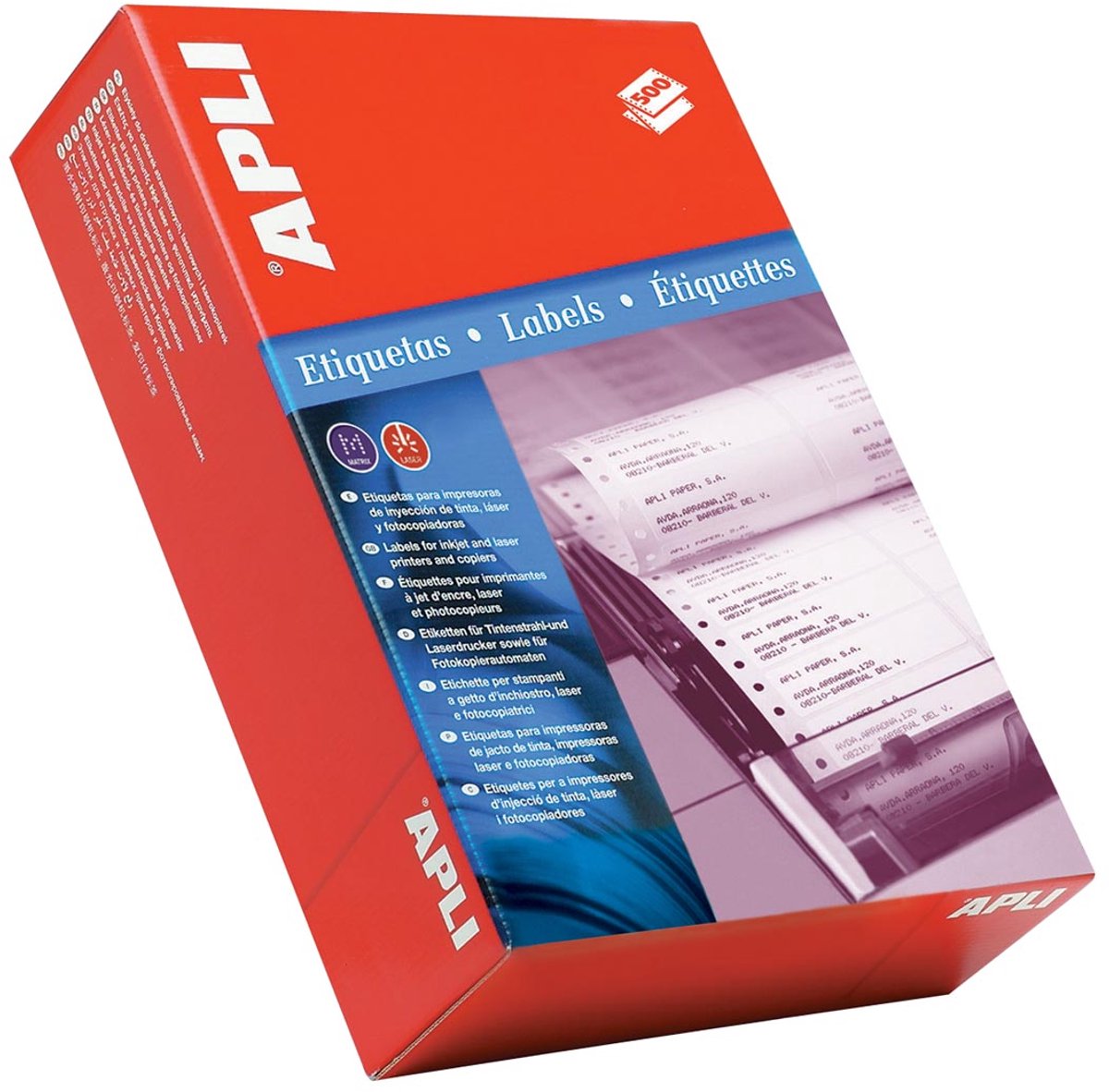 Apli printeretiketter ds500bl. comp.etik.4 89x36