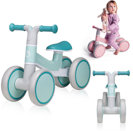 Lionelo Villy balancecykel - letvægts - 1-3 år - drenge og piger - op til 30 kg - 4 hjul - støddæmper forgaffel - skridsikre håndtag - ergonomisk sadel - ratlås - fødselsdagsgave