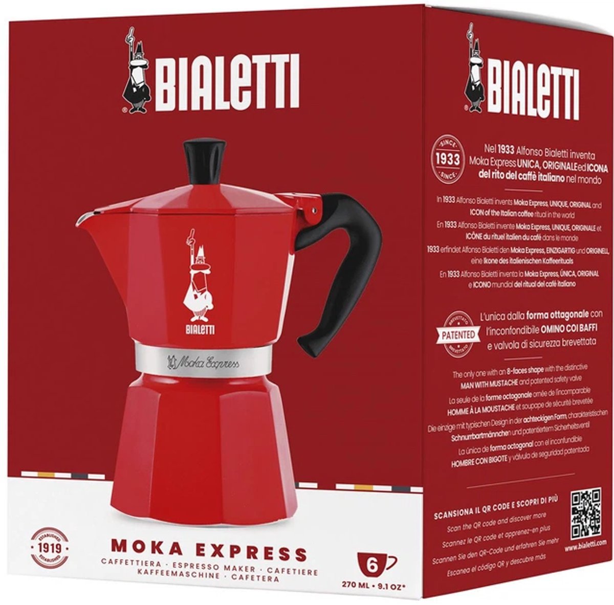 Bialetti moka express 6 kopper - nøddeknækker