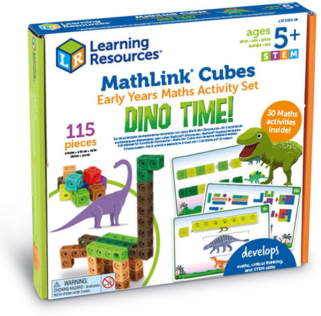 Læringsressourcer mathlink® terninger tidligt matematik aktivitetssæt - dino tid - 5+