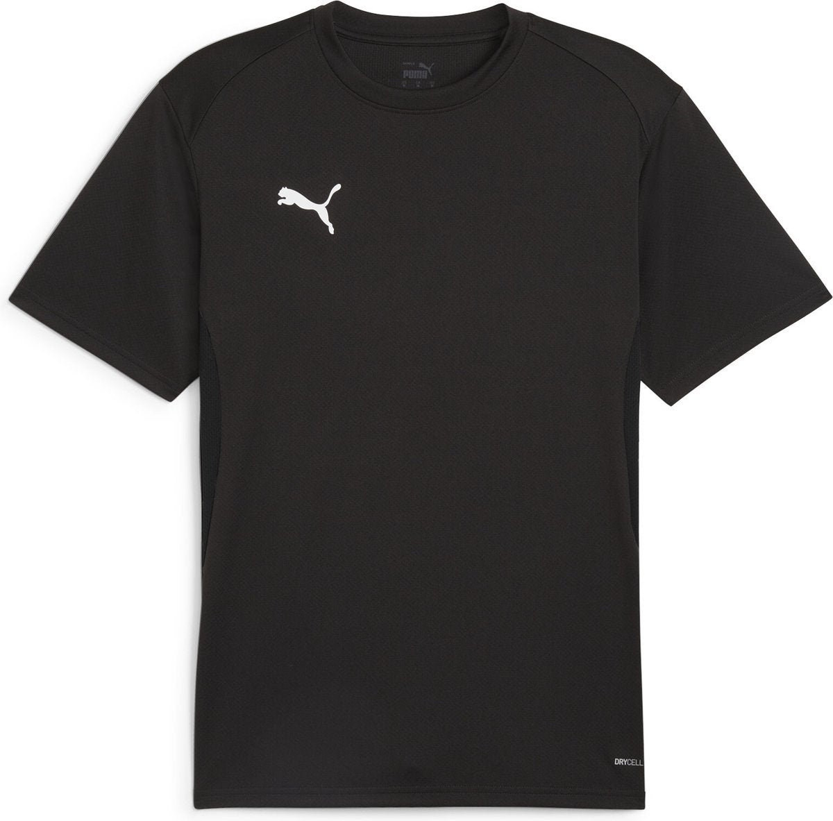 Puma teamgoal jersey herre sportstrøje - sort-hvid-flad mørkegrå