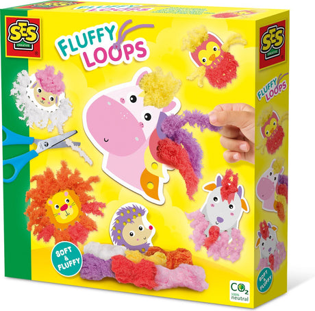 Ses creative – fluffy loops – sanselegetøj – lav 6 bløde tråddyr – inklusive børnesakse