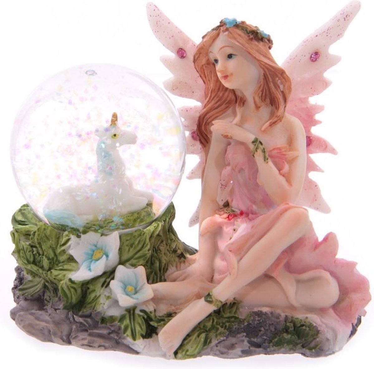 Puckator statue - fe - alf - blomsterfe med snekugle - tre typer - 10 cm