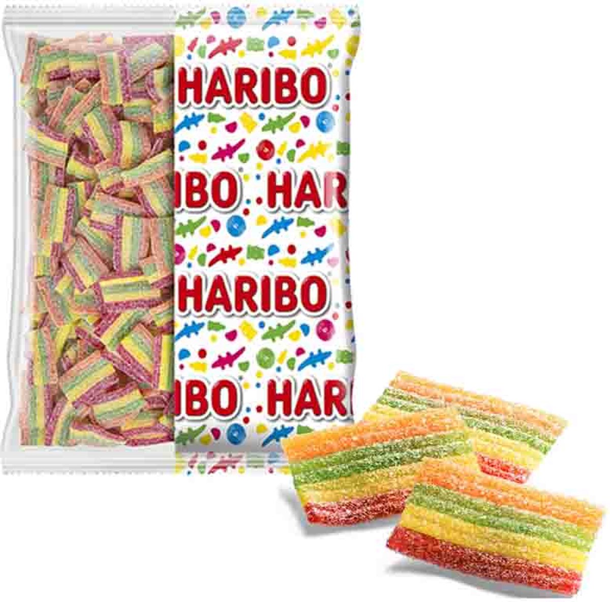 Haribo miami f!zz - surt slik i frugtsmag - 1 kg pose