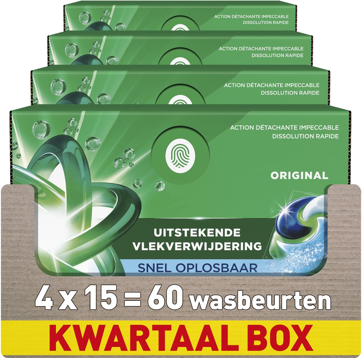 Ariel 4-i-1 vaskemiddelbælg original - 4 x 15 vaske