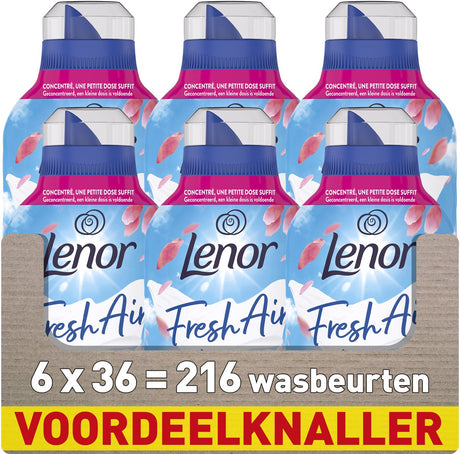 Lenor friskluft skyllemiddel - farverig blomst - 6 x 36 vaske