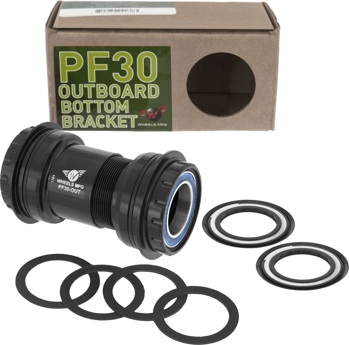 Hjulfremstillingshjul MFG Bund BRAS PF30 Shimano 24mm ABEC 3 Sort