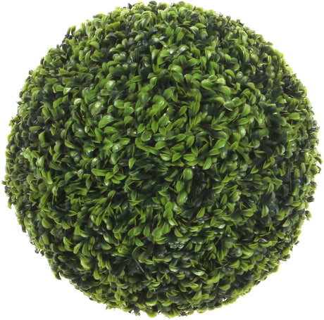 Mica decorations kunstplant buxus bol - theeblad - groen - d37 cm - uv-bestendig - buxusplant - buxusbol