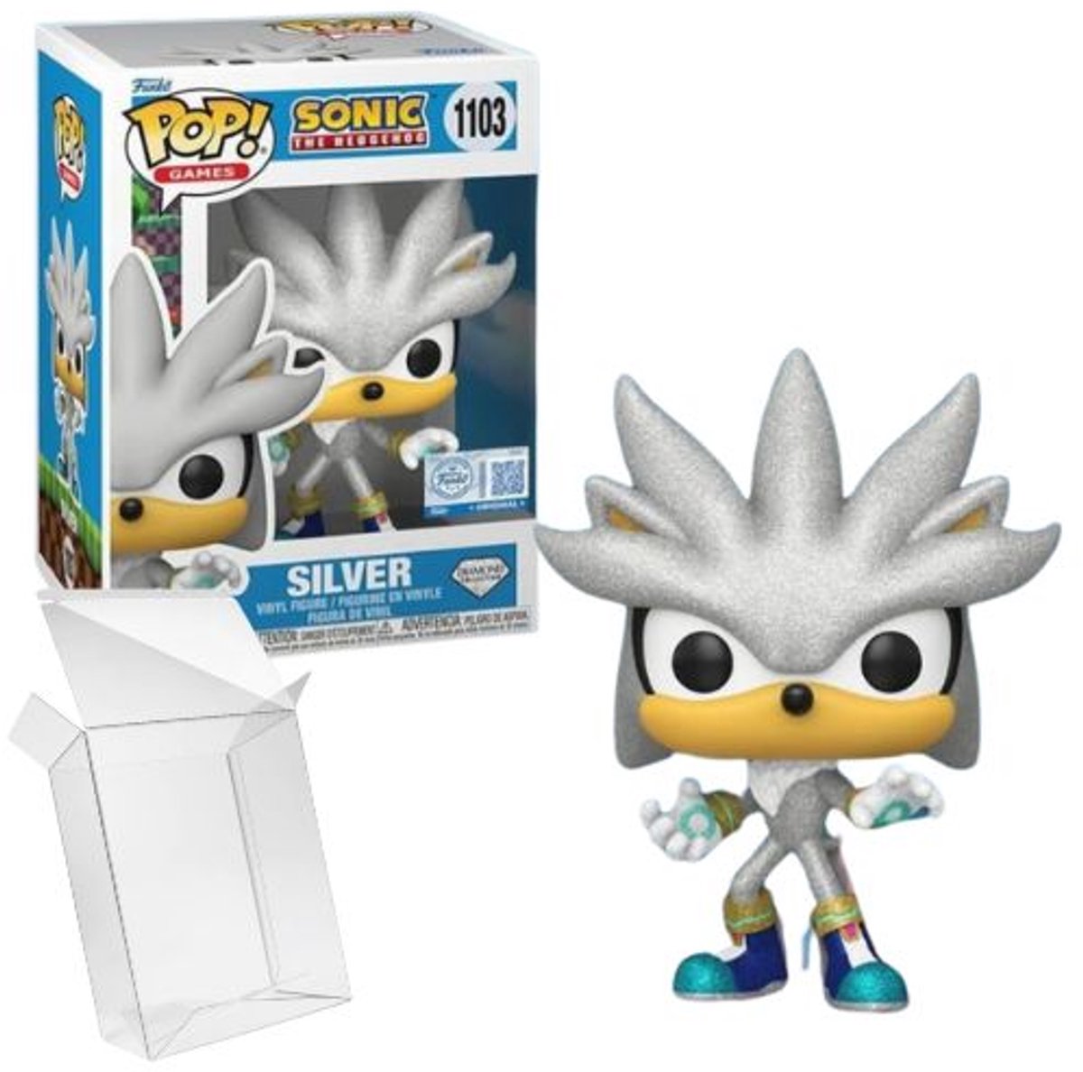 Funko pop! - spil: sonic - sølv #1103 diamant