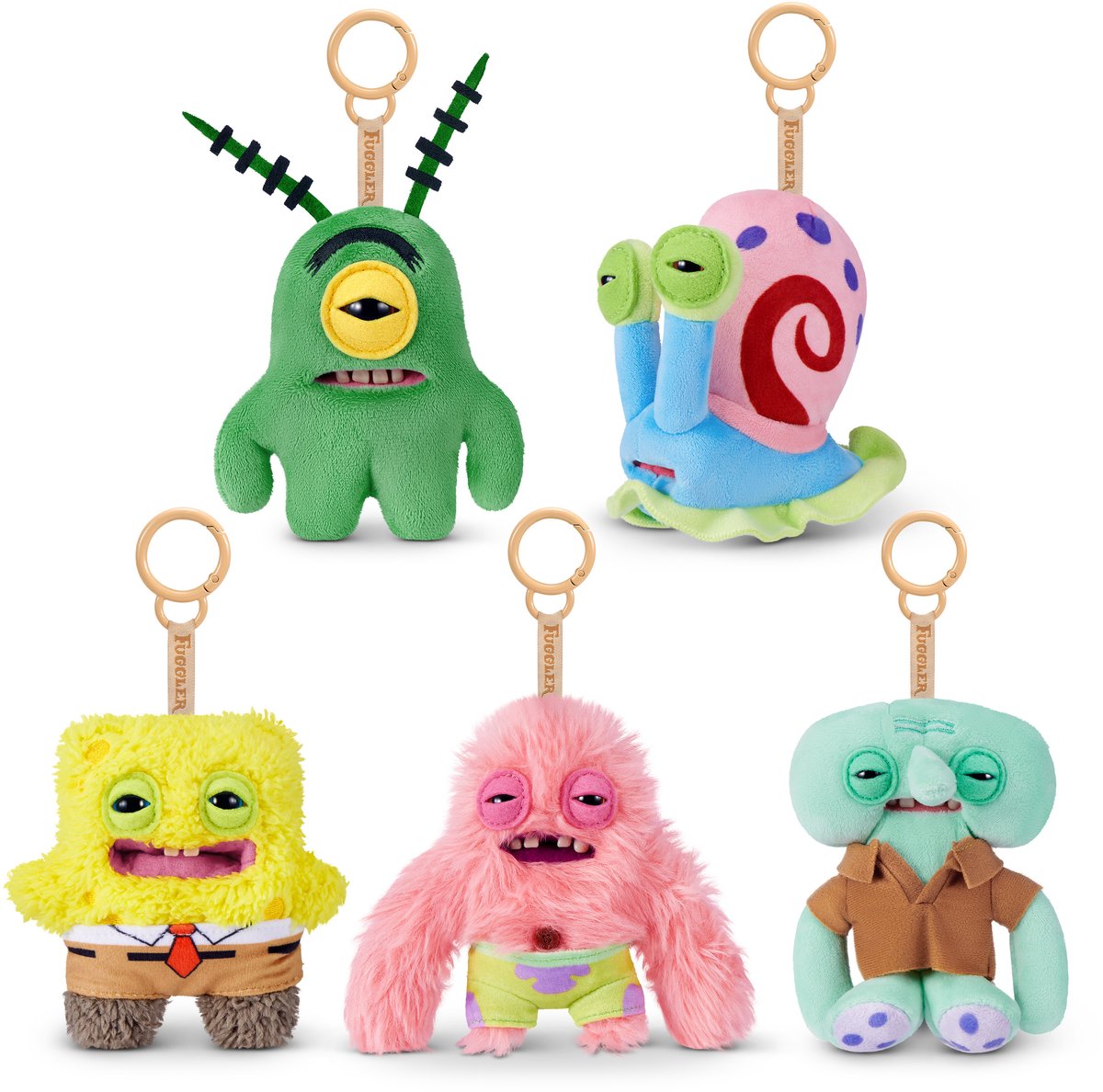 Fuggler svampebob 5-tommer licenseret nøglering sortiment fra zuru