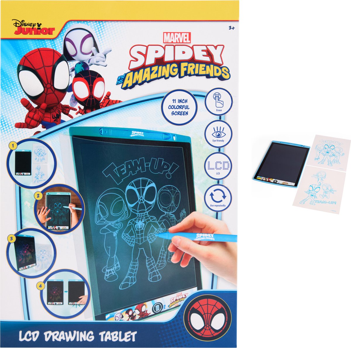 Twisk disney marvel spidey - LCD tegnebræt 11 tommer - tegnetablet til børn - tablet til børn