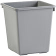V-part - vierkant tapse papierbak 27 liter - polypropylene - grijs - prullenbak