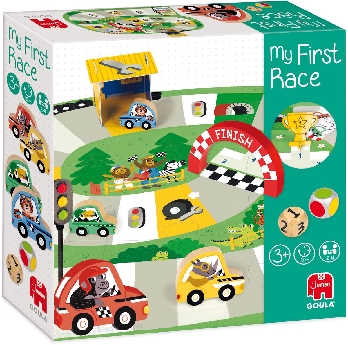 Goula jumbo - - mit første race - brætspil for børn fra 3 år