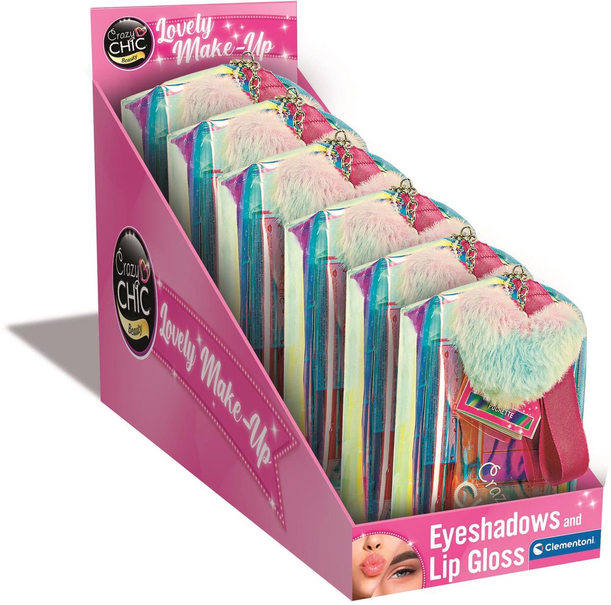 Clementoni crazy chic make-up taske hjerte med make-up