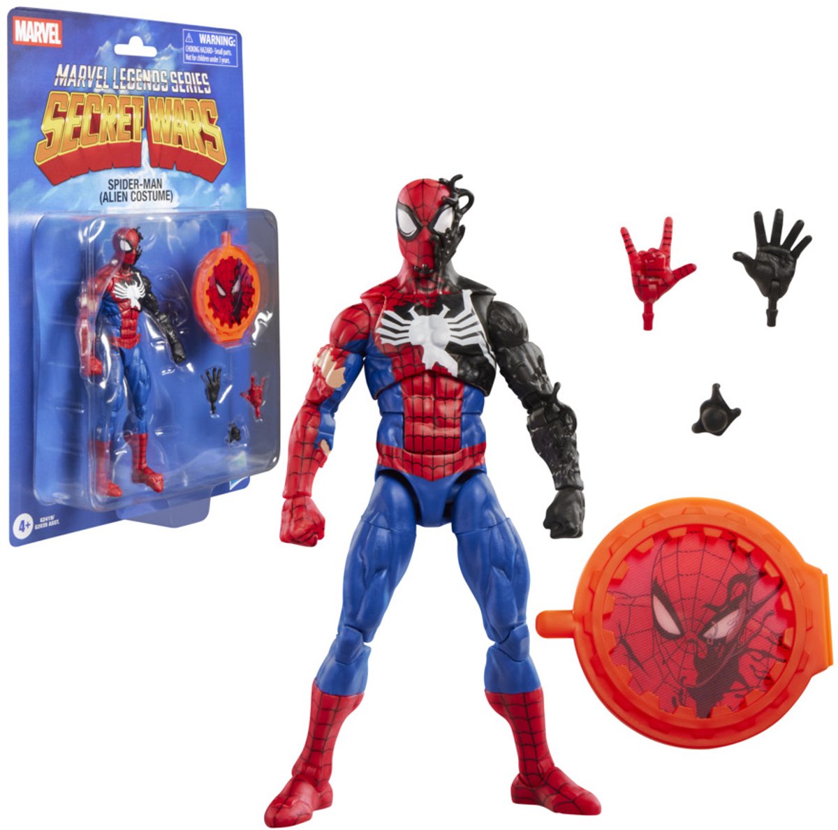 Marvel legends-serien secret wars spider-man (fremmed kostume), tegneserier samleobjekt 6 tommer actionfigur