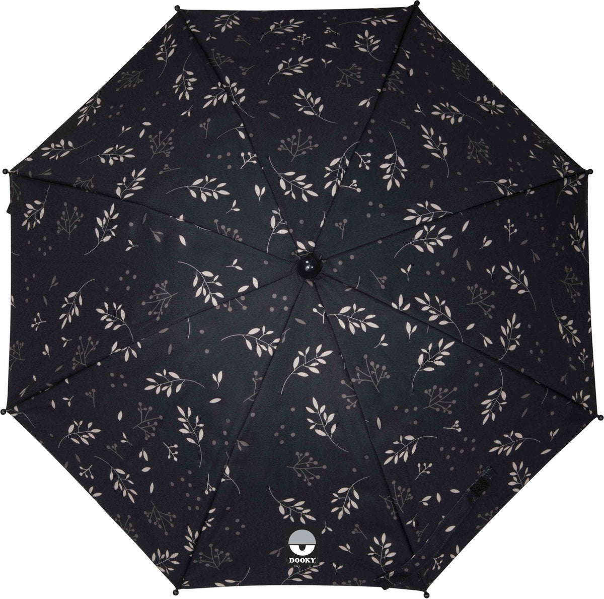 Dooky parasol klapvogn - romantisk blade sort