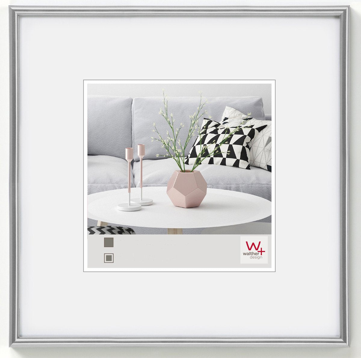 Walther galeria - plastramme - fotostørrelse 30x30 cm - sølv
