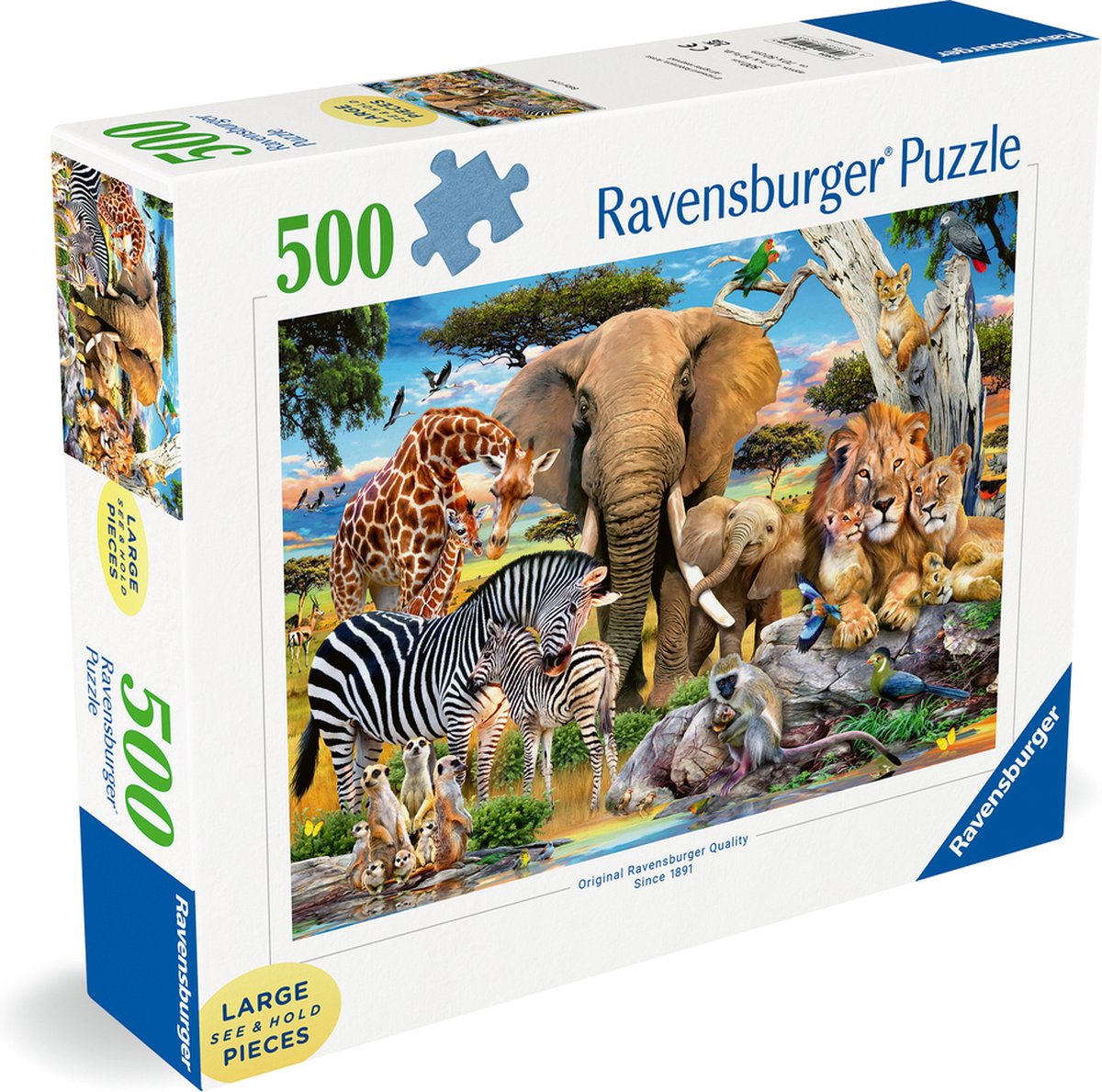 Ravensburger puslespil baby love - puslespil - 500 storformatbrikker