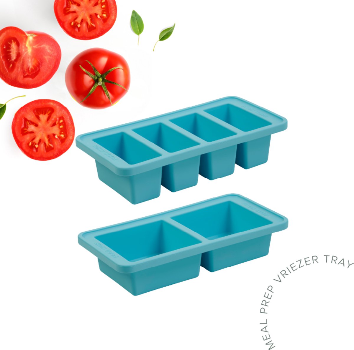 The original foodcube – babyvoedingbewaarbakje – meal prep bakje – diepvriesbakje – vershoudbakje – 100% siliconen vriezer tray met deksel – bpa vrij – geschikt voor vriezer, magnetron, oven vaatwasser – set van 2 - 4 x 250ml en 2 x 500ml - blauw