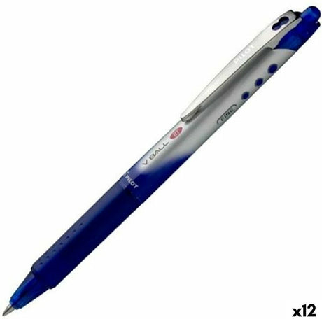 Pilot pen rulle v-bold 07 rt 0,7 mm blå kugle 12 stk