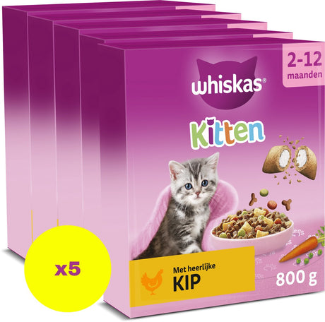 Whiskas kattefoder - junior - kylling - æske 5x800g