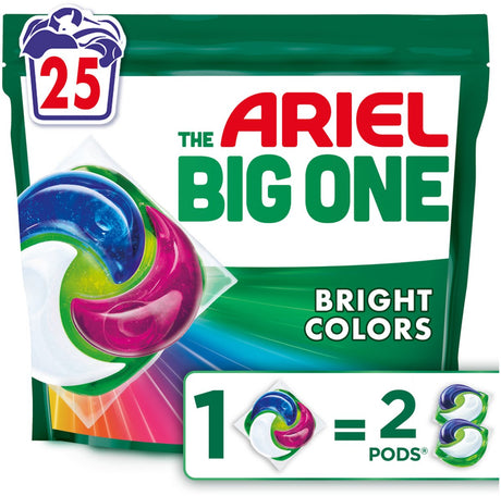 Ariel 3 i 1 vaskemiddel bælg den store - farve - 25 vaske