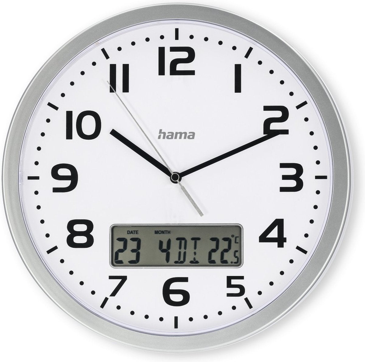 Hama vægur - Moorea - dato- og temperaturvisning - sølv