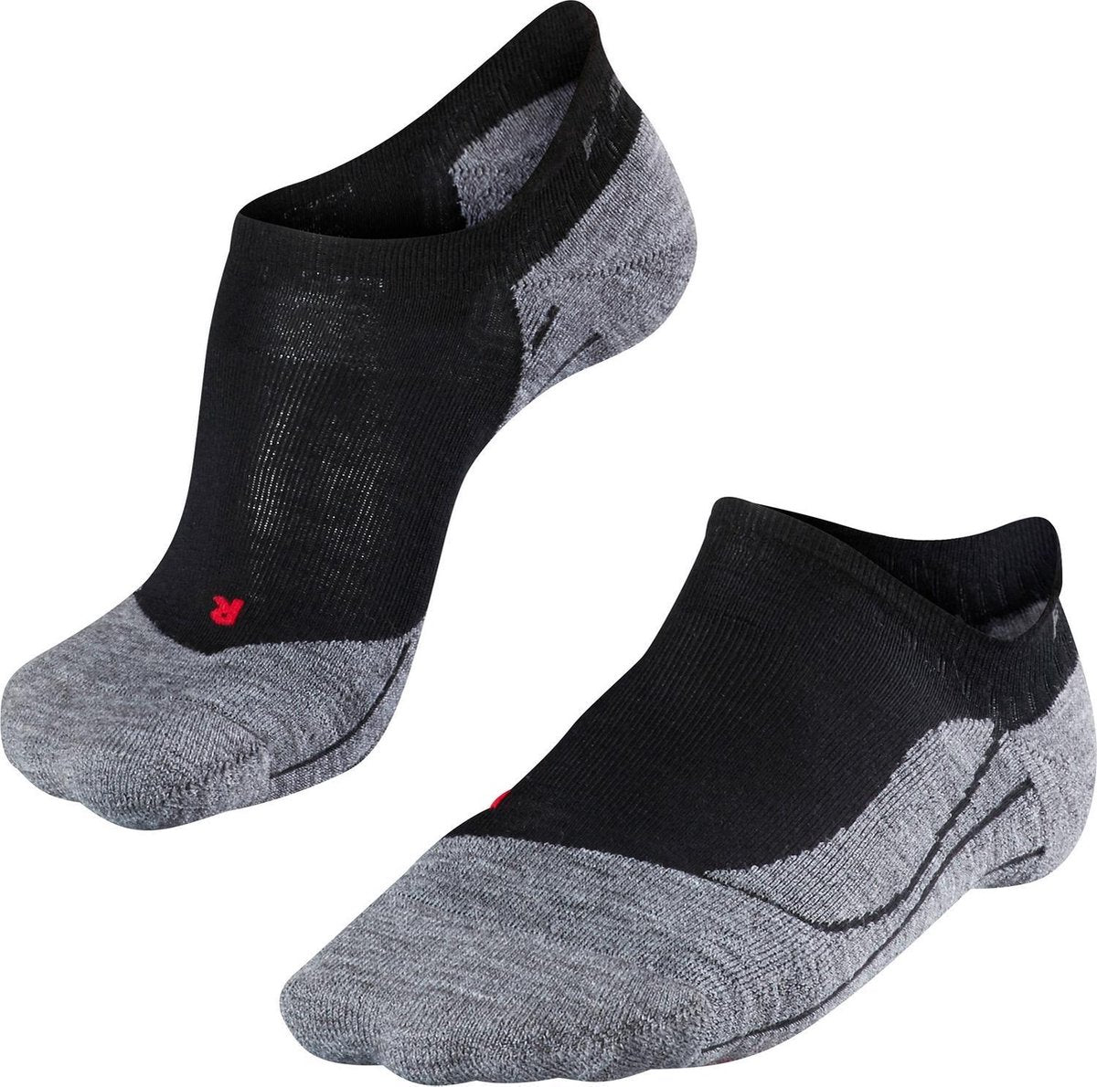 Falke tk5 usynlig anti-blister tyndt uld funktionsmateriale gåstrømper dame sort - str. 37-38