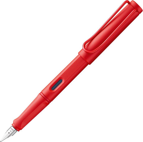 Lamy safari strawberry fyldepen - fyldepen med ergonomisk greb og poleret stål spids i spidsbredde EF - robust ASA plast - inklusive T 10 blå blækpatron