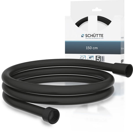 Schütte madura 150 bruseslange - plastik - 150 cm - sort mat