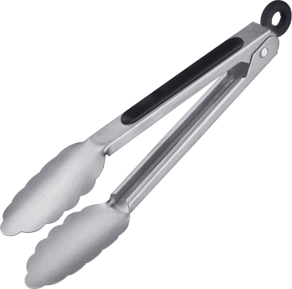Westmark grilltang + serveringstang, med ender af rustfrit stål og gummihåndtag, længde: 20 cm, rustfrit stål plast, klassisk special mini, sølv sort, 16232270