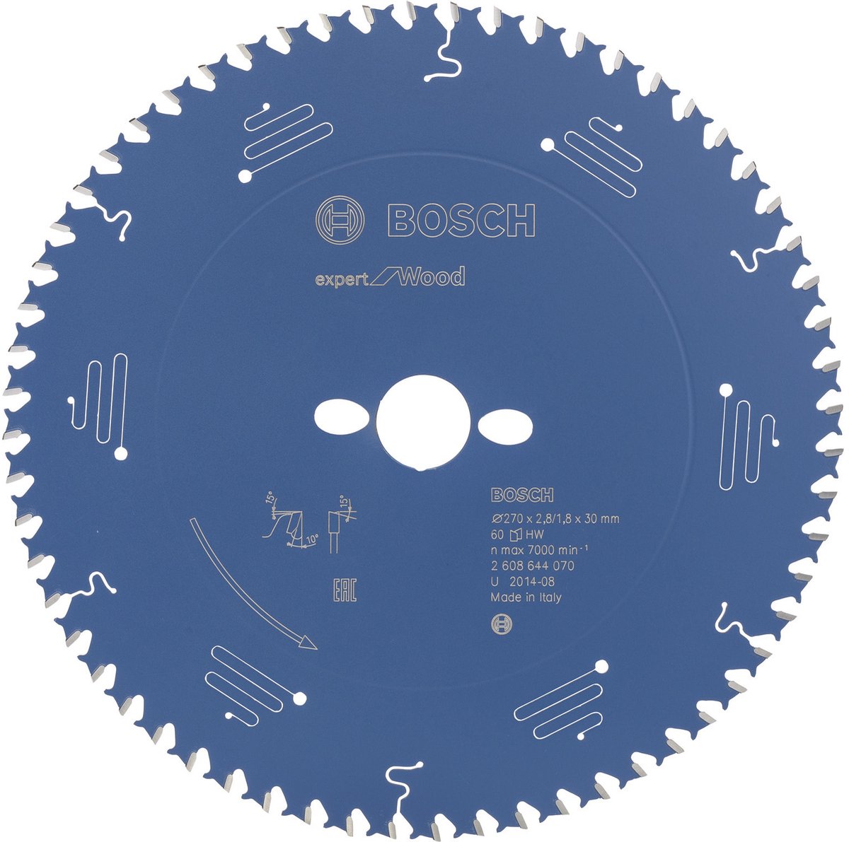 Bosch rundsavsklingeekspert til træ 210x30x2,8 1,8x30 t