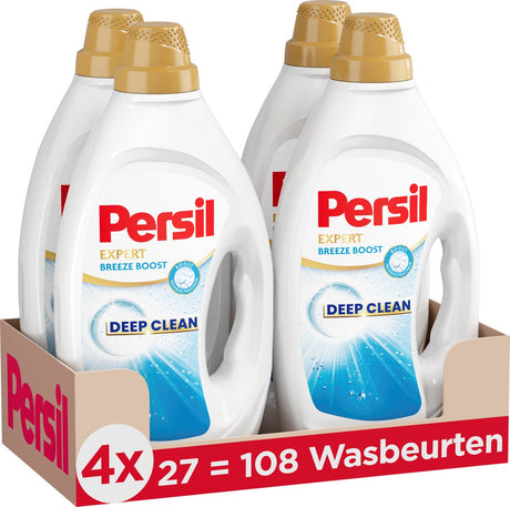 Persil gel breeze boost - flydende vaskemiddel - til alle farver i vasketøjet - hygiejnisk friskhed - 4 x 27 vaske