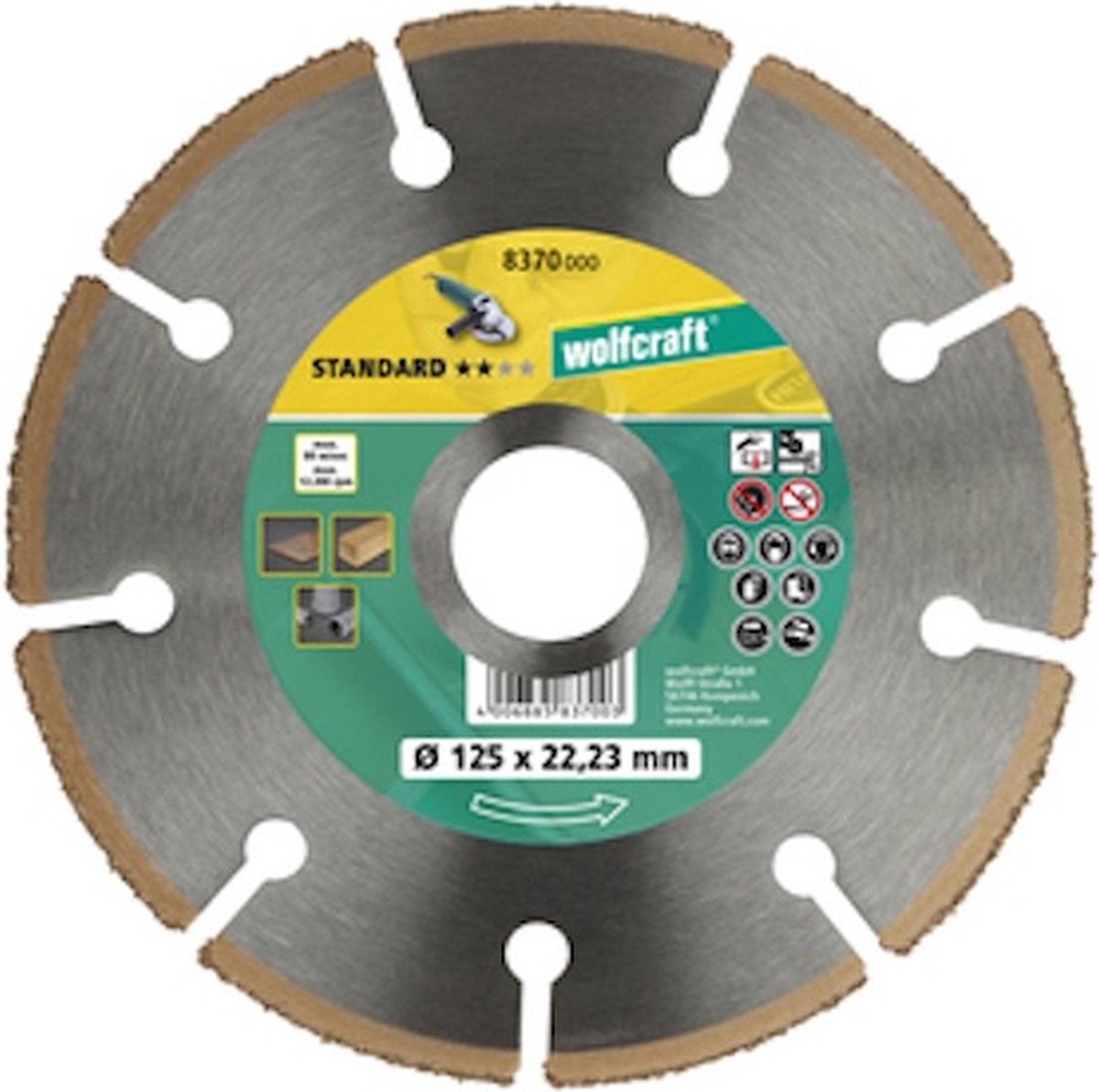 Wolfcraft - hårdmetal skæreskive 115mm - 8370000