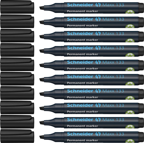 Schneider skriveredskaber schneider permanent markør - maxx 133 - mejselspids - sort - 10 stykker - s-113301-10