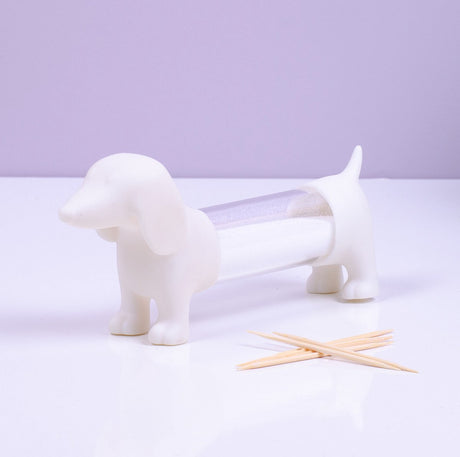 Balvi - gravhunde cocktailpindeholder salt og peber tønde - hvid