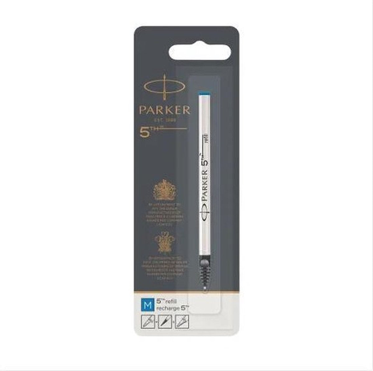 Parker 5th technology pen refill | fint punkt | blåt blæk | 1 stk