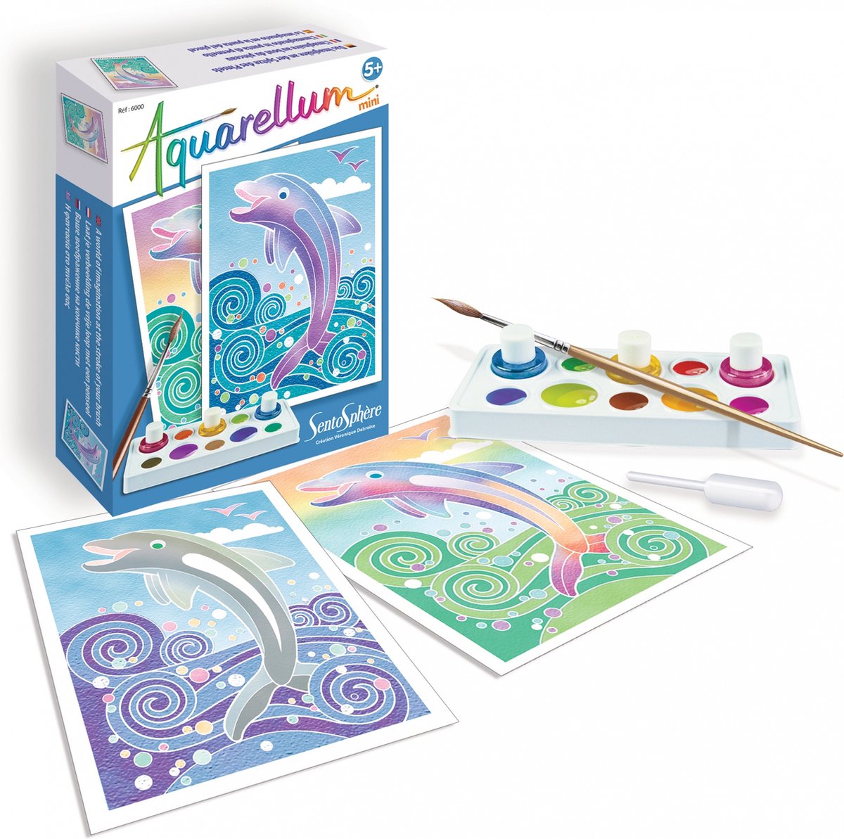Sentosphère aquarellum minidelfiner