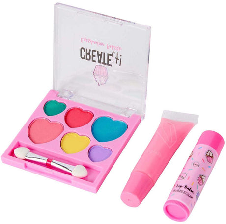 Umærket uden mærke skab det! make-up sæt i fluffy rygsæk