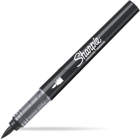 Sharpie kreative tusch akrylmaling tuscher | børstespids | vandbaserede malingstusser | blækket bløder ikke og passer til de fleste overflader | sort | 6 stk