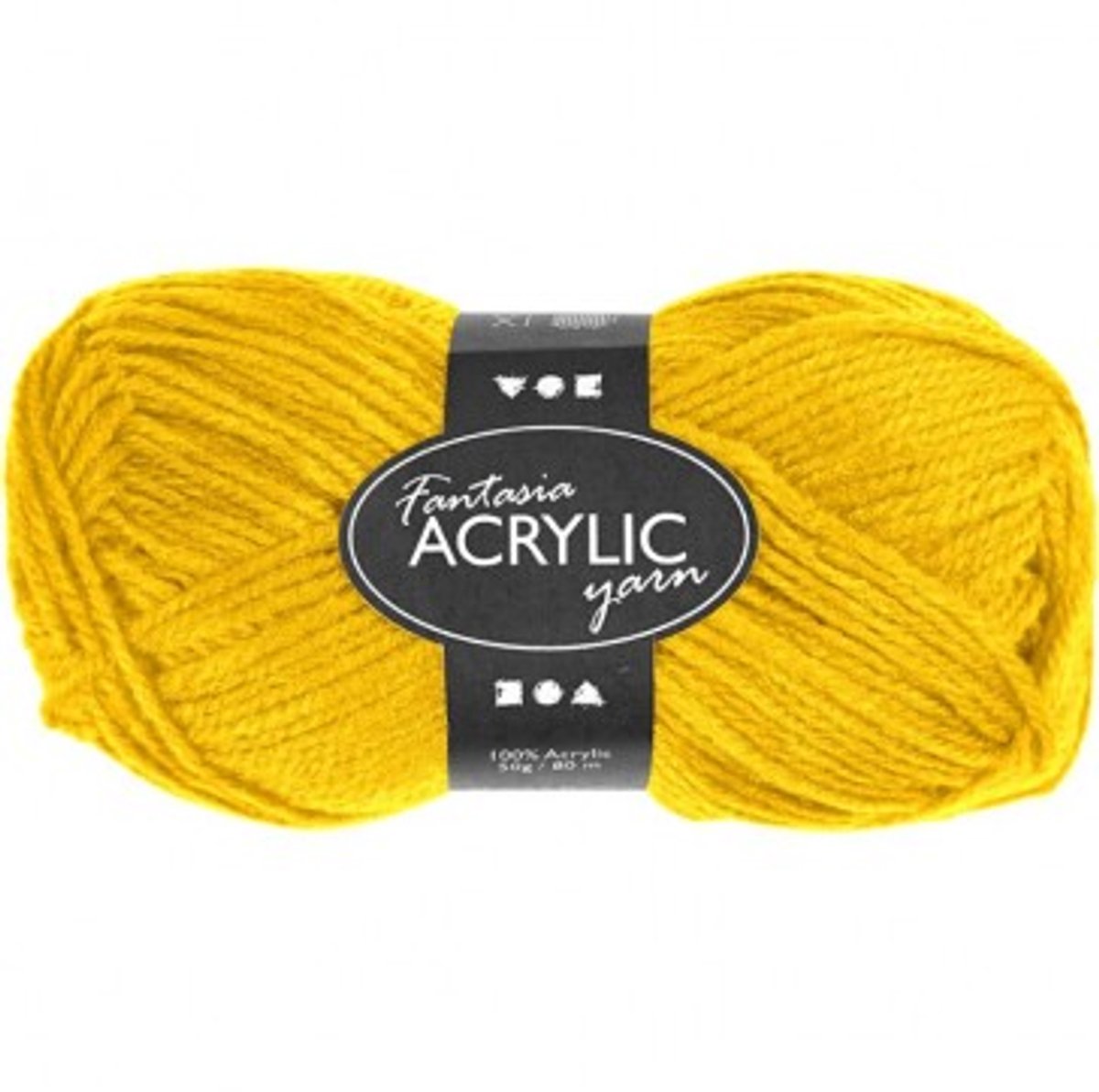 Creativ company creotime fantasia akrylgarn 50gr gul