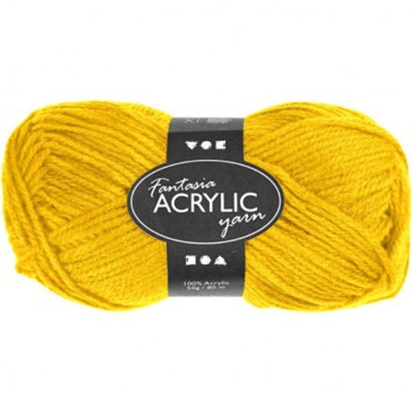 Creativ company creotime fantasia akrylgarn 50gr gul