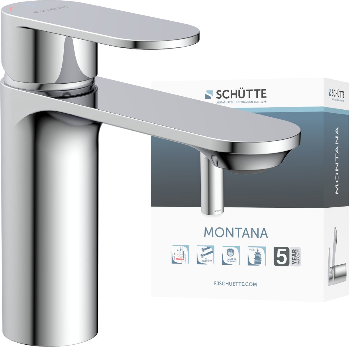 Schütte montana håndvaskarmatur - blandingsbatteri - krom